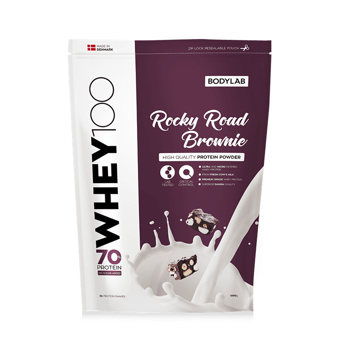 Køb Bodylab Whey 100 (1 kg) - Rocky Road Brownie - Proteindeal.dk